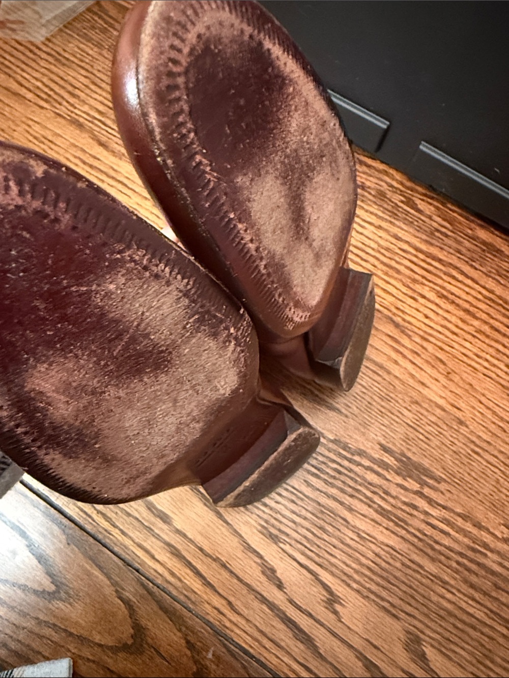 Antonio Maurizi Men’s 10 Italian Leather Side Zip Buckle Ankle Boots Cognac - Picture 10 of 15